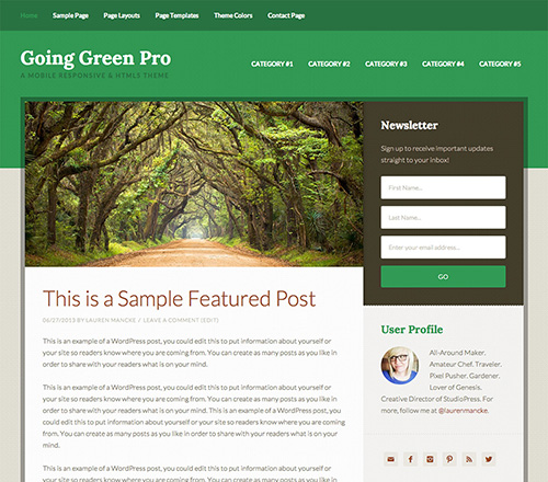 StudioPress - Going Green Theme v3.0.0