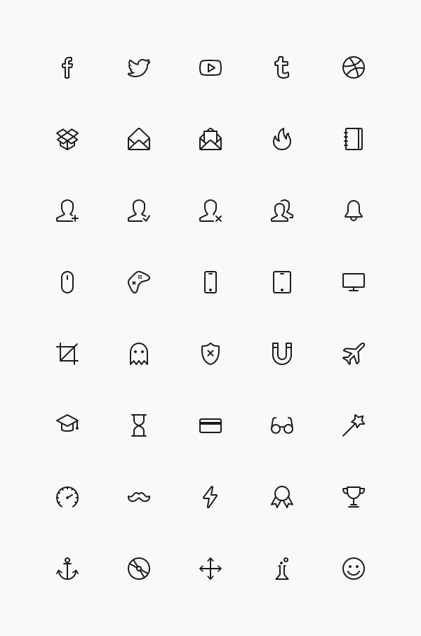 PSD Icons - Simple Line Icons Set Vol.4