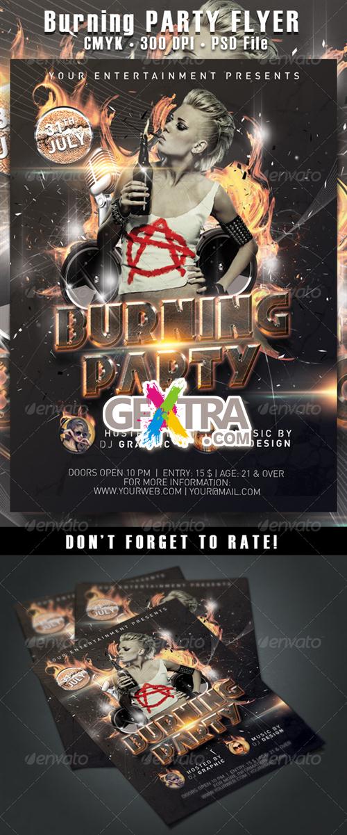 GraphicRiver - Burning Party Flyer