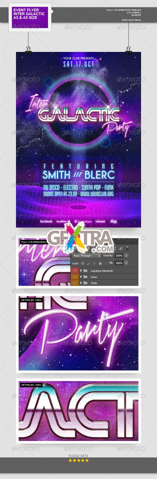 GraphicRiver - 80\'s Style Flyer/Poster: Inter Galactic Party