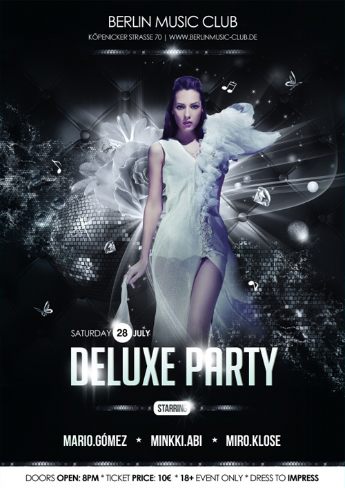 Deluxe Party - Poster PSD Mockup