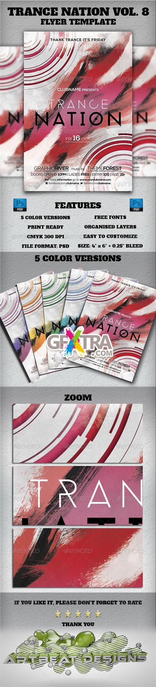 GraphicRiver - Trance Nation Vol. 8 Flyer Template