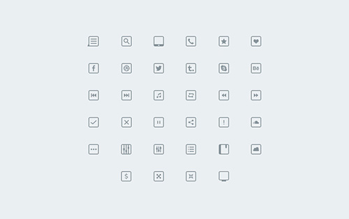 PSD Icons - Thinicons