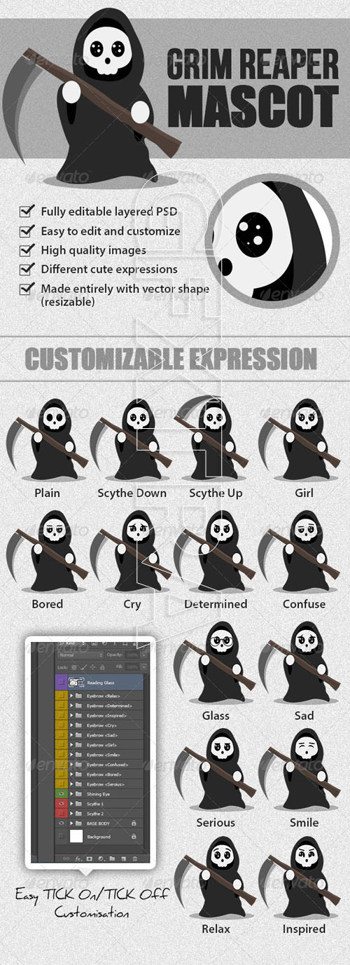 GraphicRiver - Grim Reaper Mascot