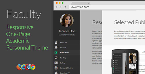 ThemeForest - Faculty - Responsive Academic Personal Profile - RIP