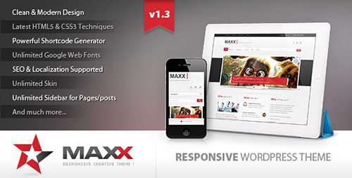 ThemeForest - Maxx v1.4.5 - Responsive Creative Wordpress Theme