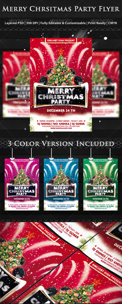 GraphicRiver - Merry Christmas Party Flyer Templates