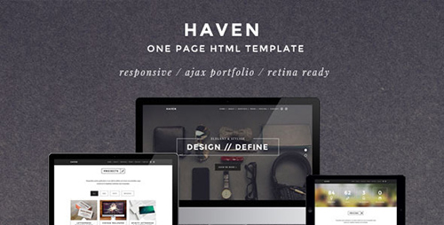 ThemeForest - Haven - Elegant One Page Responsive Template - RIP
