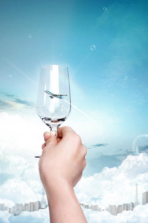 PSD Source - Plane in a glass