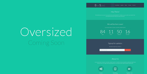 ThemeForest - Oversized - Minimal Flat Coming Soon Template - RIP