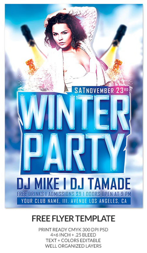 Winter Event Party Flyer/Poster PSD Template