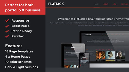 Mojo-Themes - FlatJack - retina ready, responsive bootstrap 3 theme - RIP