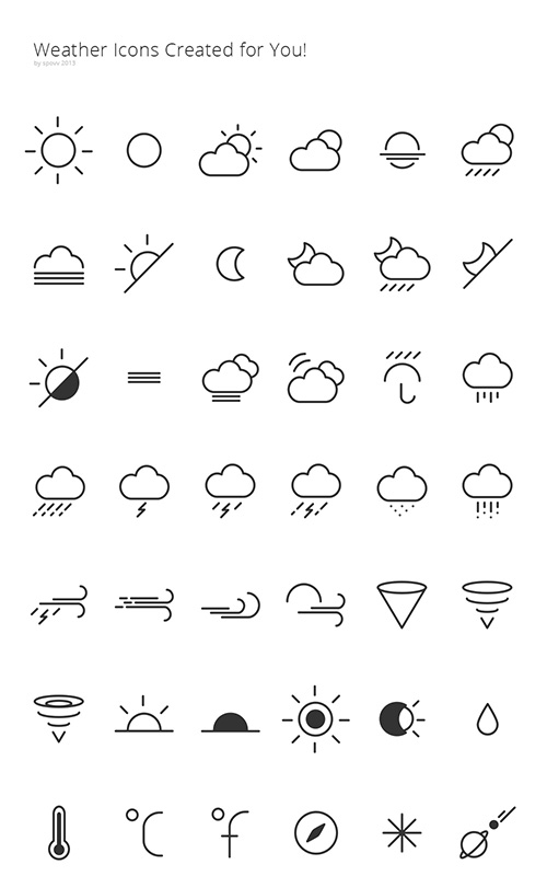 PSD Web Icons - Weather Icons 2 - November 2013