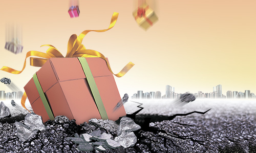 PSD Source - Falling From Heaven Gift Boxes