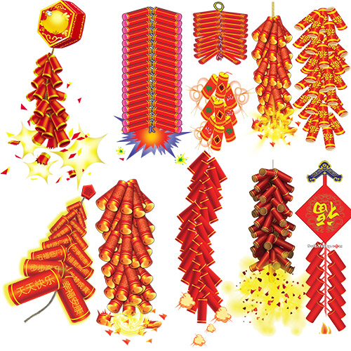 PSD Cliparts - Chinese Firecrackers