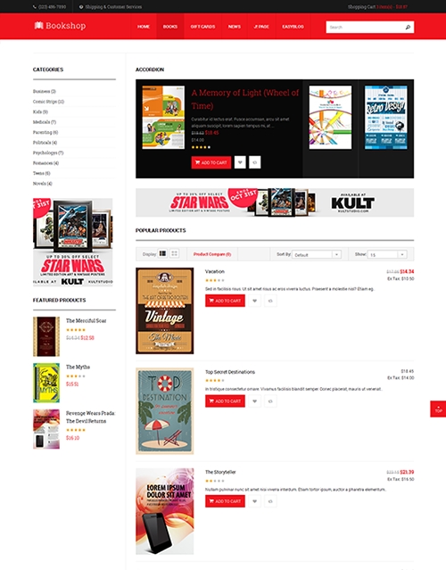 JoomlArt - A Bookshop - eCommerce Template For Joomla 2.5 & 3.2