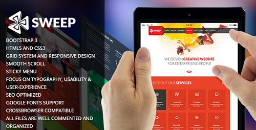 ThemeForest - SWEEP - Creative One Page HTML5 Template - RIP