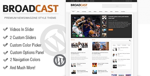 ThemeForest - Broadcast v1.3 - News/Magazine Wordpress Theme