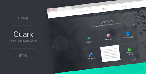 ThemeForest - Quark - responsive one page HTML5 template - RIP