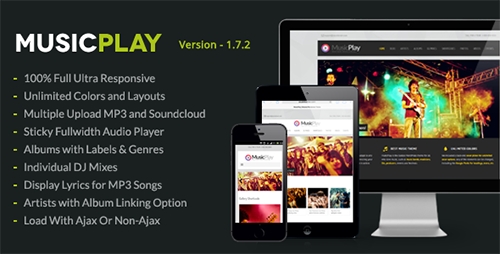 ThemeForest - MusicPlay v1.7.2 - Music & DJ Responsive WordPress Theme