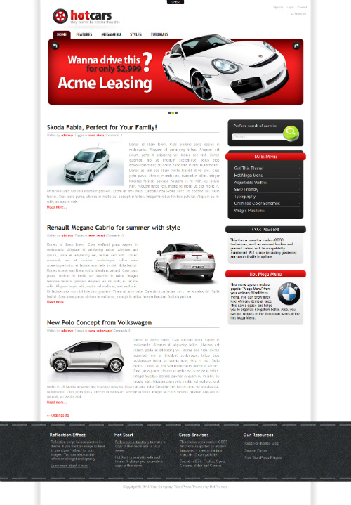 HotJoomlaTemplates - Hot Cars v1.0 - WordPress Theme
