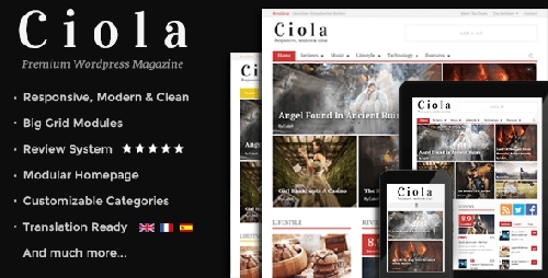 ThemeForest - Ciola v1.5 - Premium Responsive WordPress Magazine
