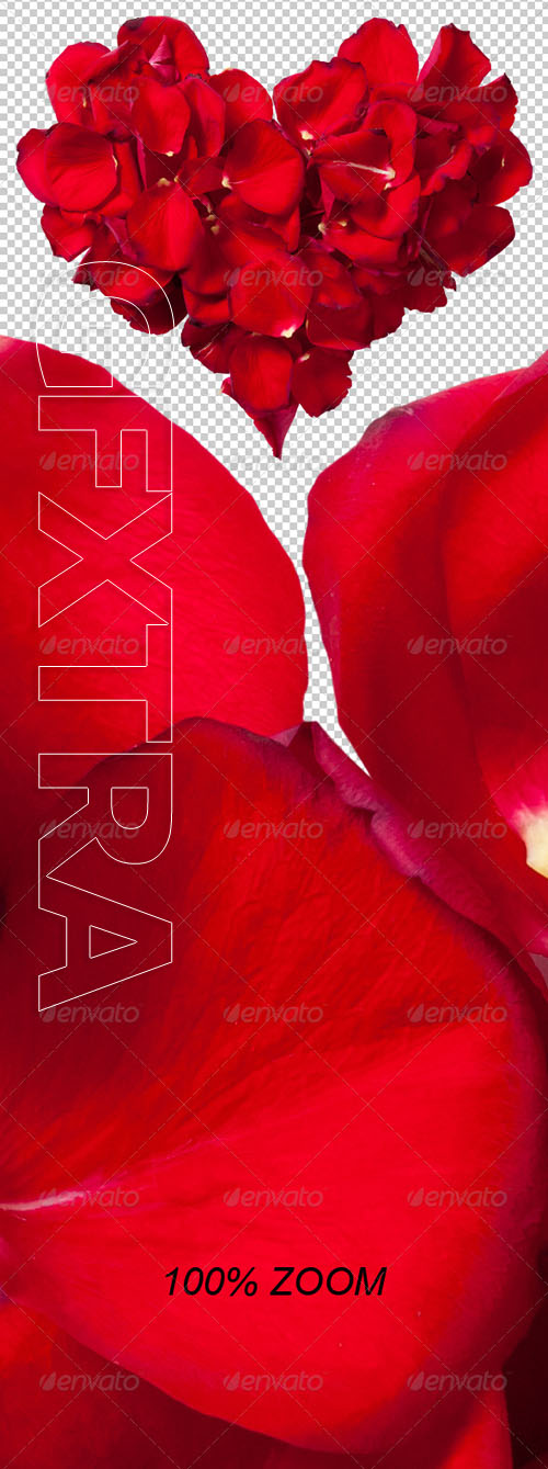 GraphicRiver - Red Rose Petals Heart Photo-realistic
