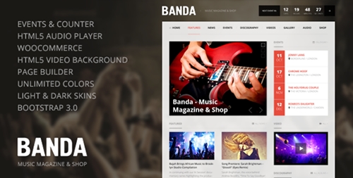 ThemeForest - Banda v1.0.2 - WordPress Music Magazine