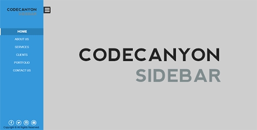 CodeCanyon - CSS Fixed and animated Sidebar