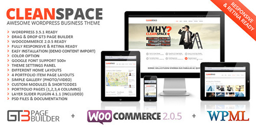ThemeForest - CleanSpace v2.1.1604 - Retina Ready Business WP Theme