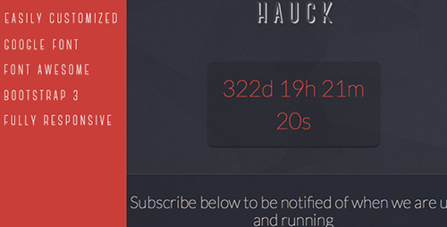 ThemeForest - Hauck - Responsive Coming Soon Template - RIP