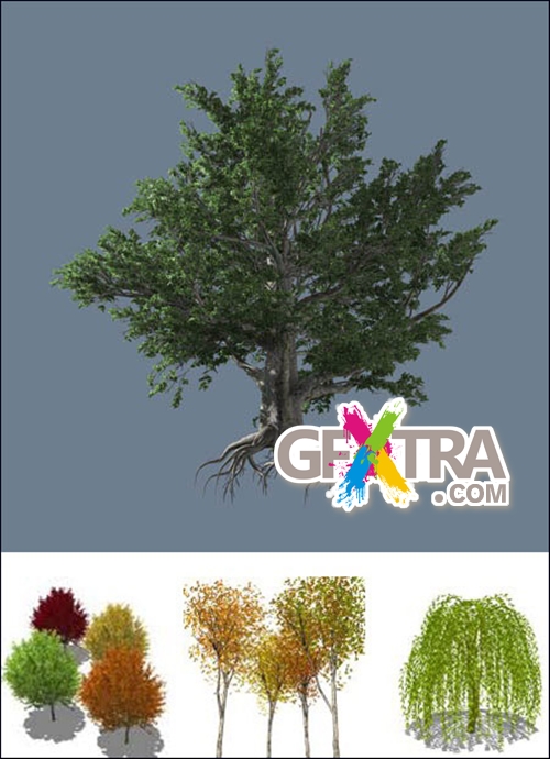 120 Formfonts Trees for Google Sketchup (Low Poly)