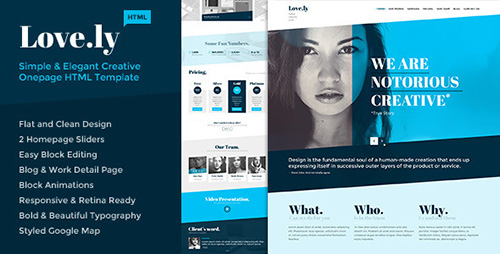 ThemeForest - Love.ly - Simple & Elegant One Page Template - RIP