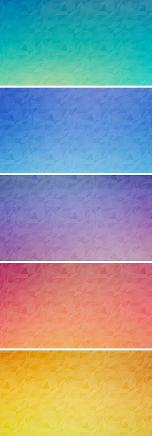 5 Seamless Polygon Backgrounds Vol.2 - .PSD Source, .PAT Patterns, .JPG Images
