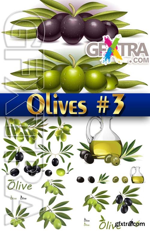 Vector olives #3 - Stock Vector
