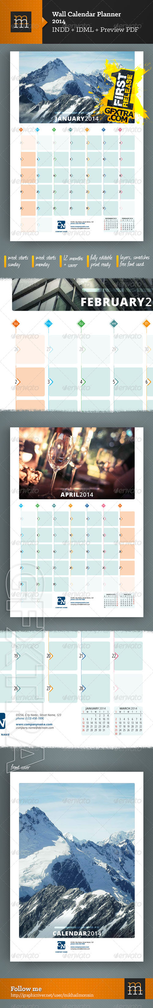 GraphicRiver - Wall Calendar Planner 6546293