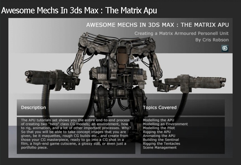 3D Palace - Awesome mechs in 3DS Max - The Matrix APU