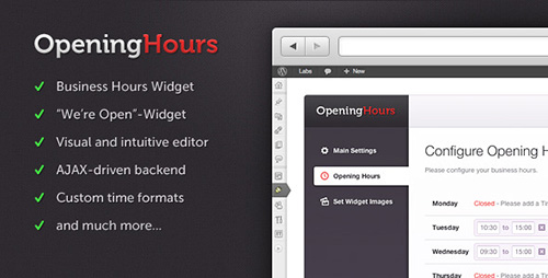 CodeCanyon - Opening Hours v1.1.1 - Wordpress Business Hours Plugin
