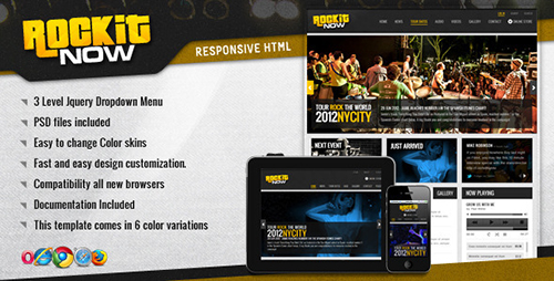 ThemeForest - Rockit Now - Music Band Template - FULL