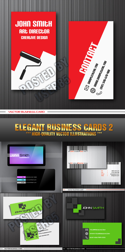 Stock Vector - Elegant Business Cards 2