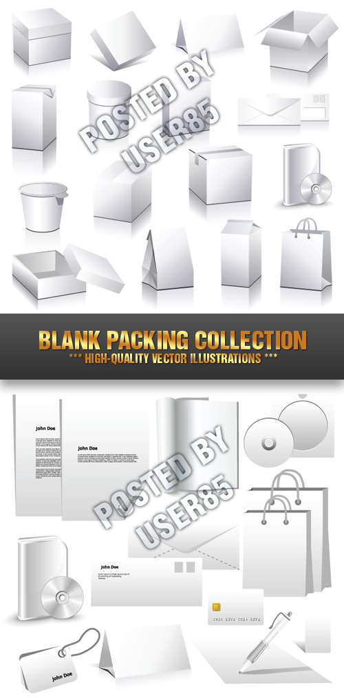 Stock Vector - Blank Packing Collection
