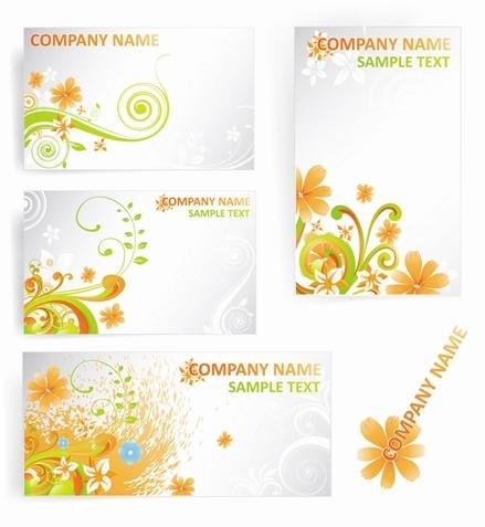 Bright Floral Backgrounds for Cards
